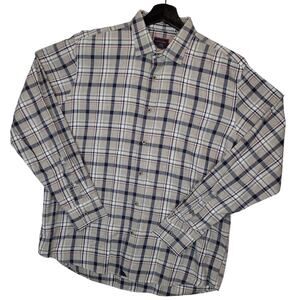 Untuckit Men's Long Sleeve Button-Up Shirt Sz Large Wrinkle Free Preppy Casual